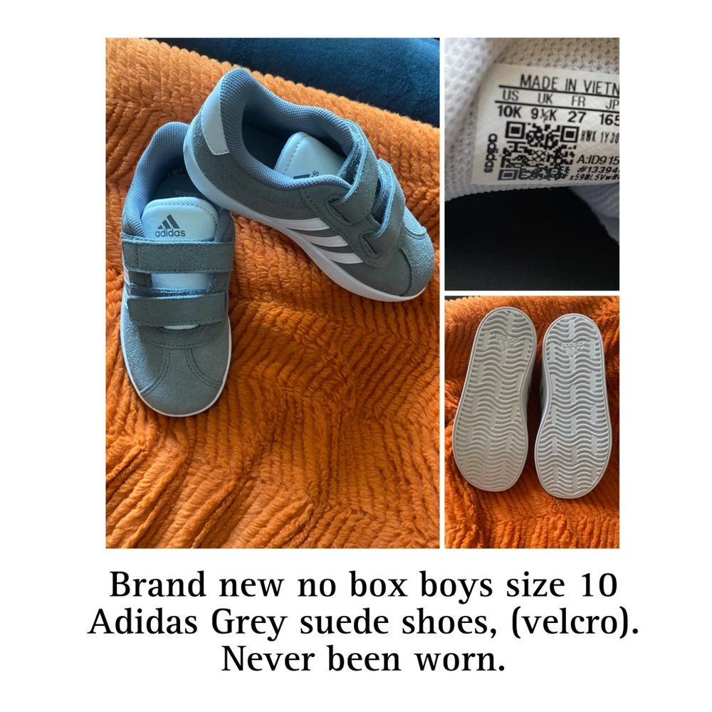 Kids adidas athletic shoes ( Velcro) size 10